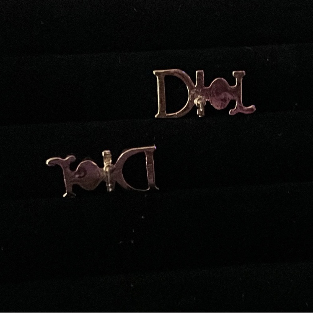 Dior Logo Stud Earrings - Picture 2 of 3